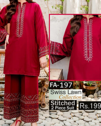 STITCHED 2 piece DRESS FA- 197