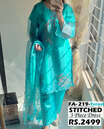 STITCHED 3 piece DRESS FA 219 Ferozi