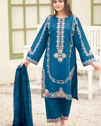 STITCHED 3 piece DRESS FA 224 C-Ferozi